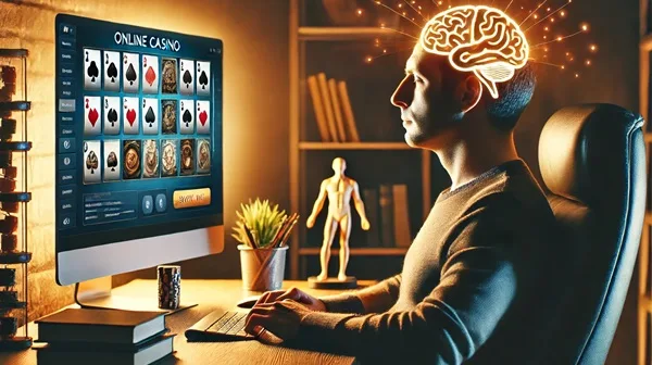 Player staying calm in online gambling